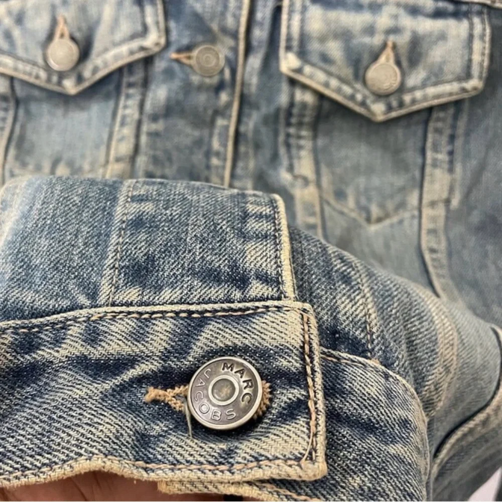 Vintage 90s Marc Jacobs Denim Jean Jacket M - Picture 9 of 10